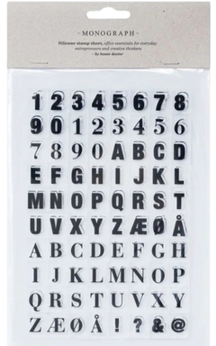 Silicone Stamp Sheet - Letters & Numbers - Black