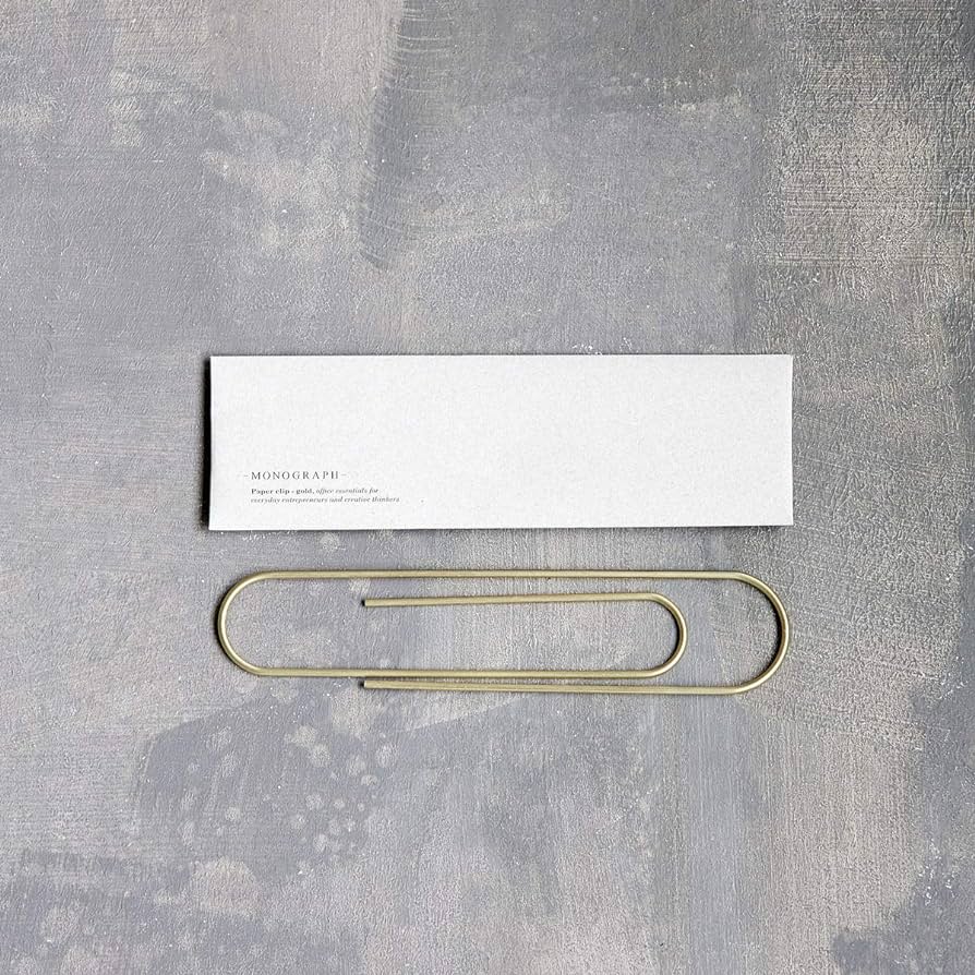 Paper Clip Mega - Brass (9.84 in)
