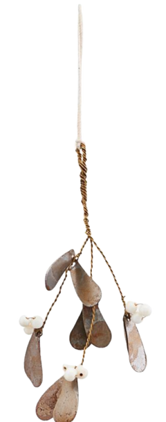Ornament Mistletoe - Antique Metallic