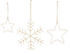 Ornaments Snowflakes & Stars Gold (3 CT)