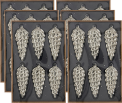 Ornament Cone - Silver (1.38 in) (36 Pack)