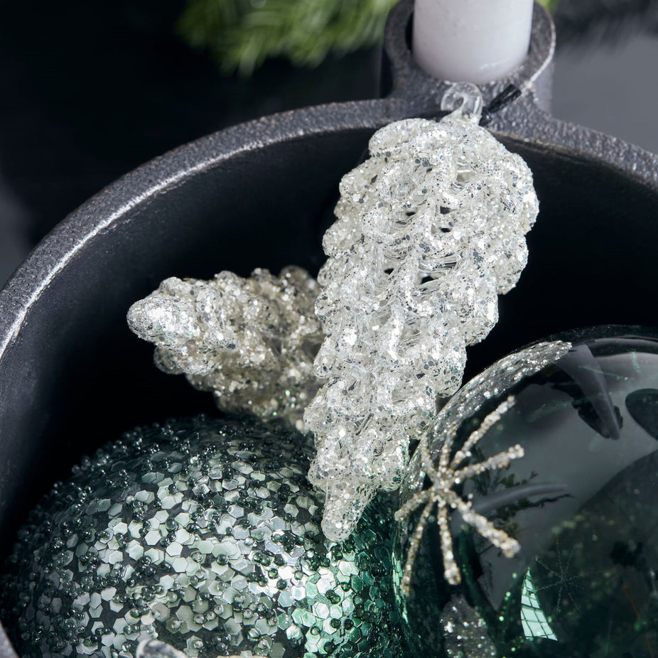 Ornament Cone - Silver (1.38 in) (36 Pack)