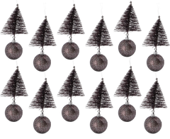 Ornament Tree & Bell - Mahogany (12 Pack)