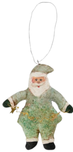 Santa Claus Ornament - Green