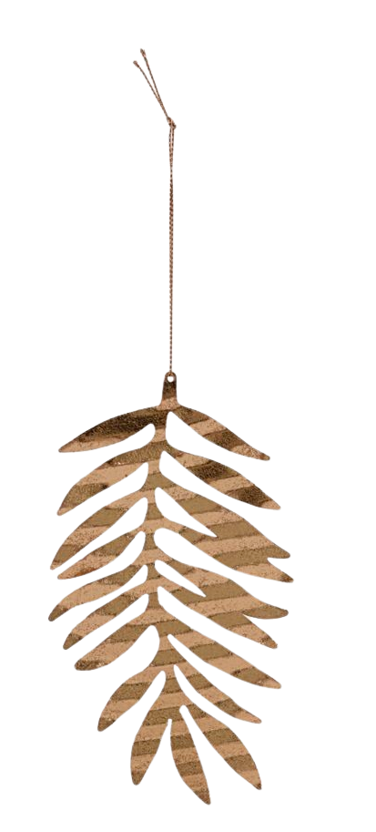 Ornament Tin Plate Leaf - Brass (6 Pack)