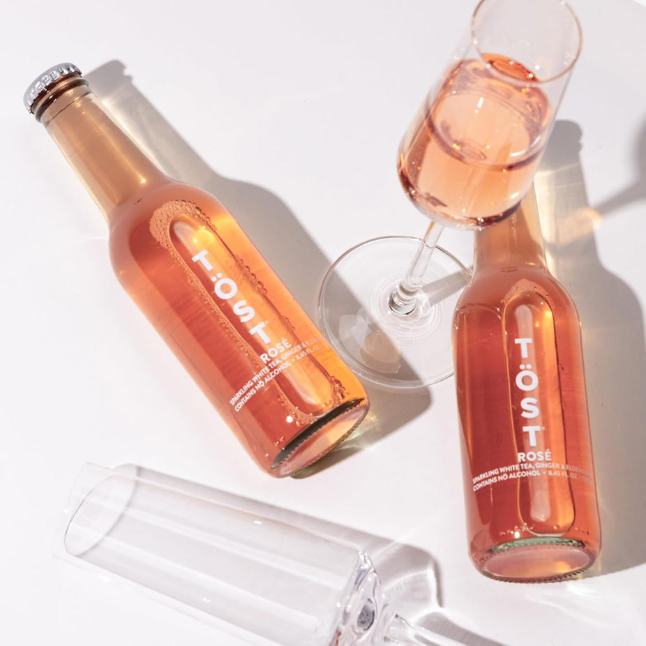 Sparkling Rose White Tea Ginger & Elderberry (4 Pack)