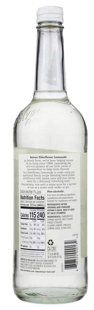 Elderflower Lemonade Sparkling Soft Drink