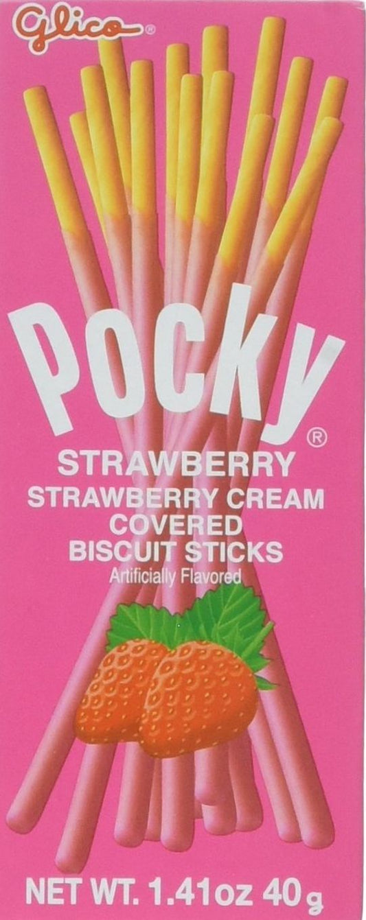 Strawberry Cream Covered Biscuit Sticks