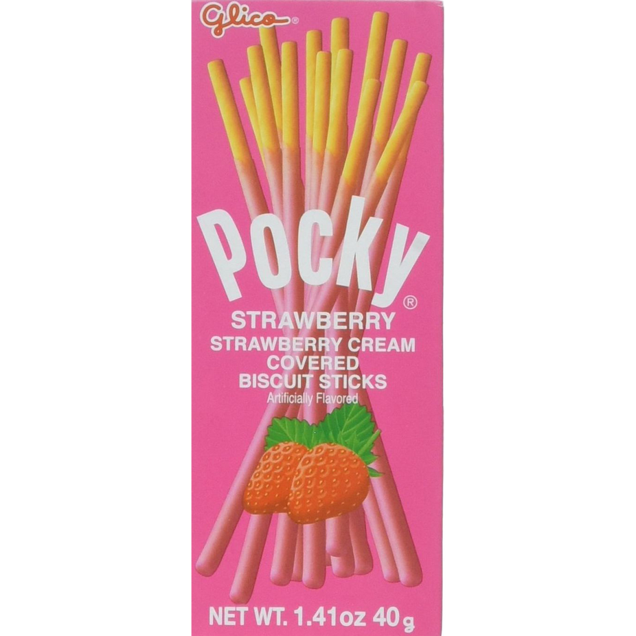 Pocky Strawberry Cream Covered Biscuit Sticks