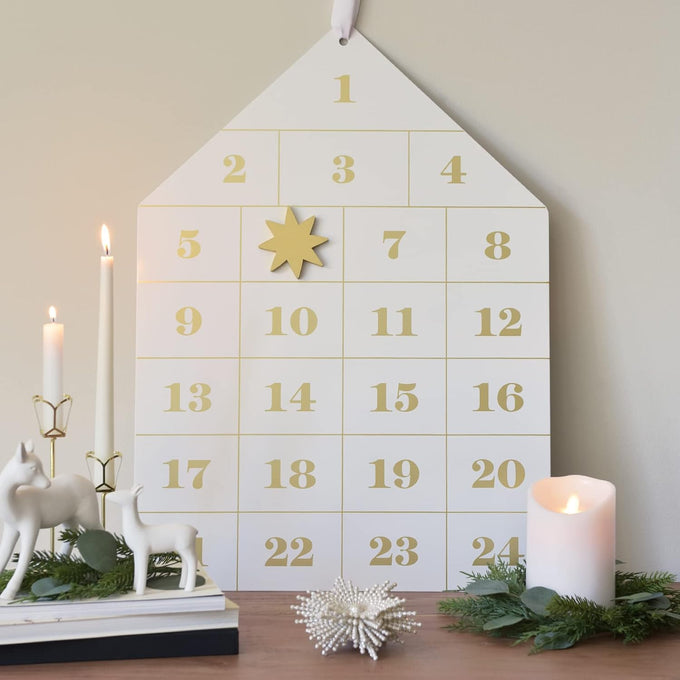 XL Magnetic Advent Calendar - Cream Gold