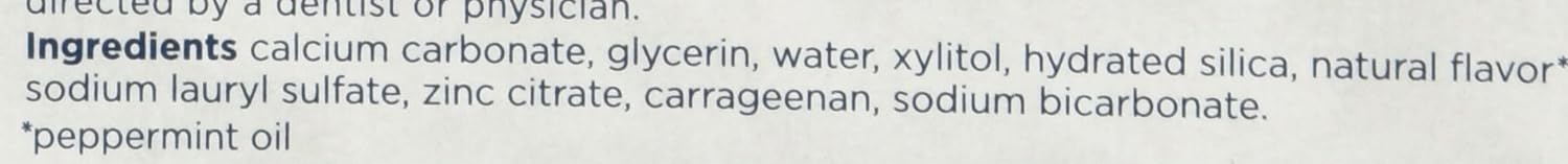 Antiplaque and Whitening Spearmint Natural Toothpaste