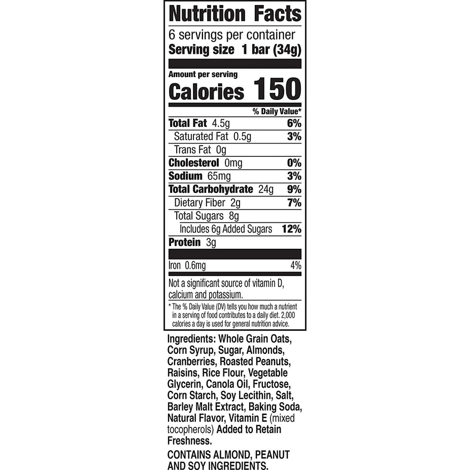 Fruit & Nut Trail Mix Granola Bars (15 CT)
