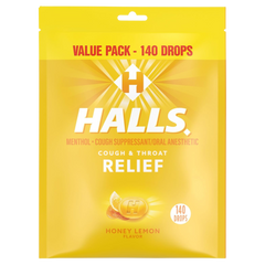 Relief Honey Lemon Cough Drops Value Pack - 140 Drops