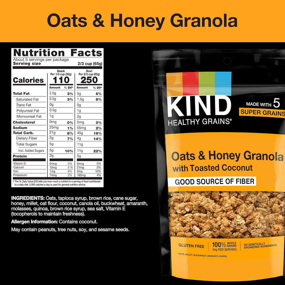 Oats & Honey Clusters With Toasted Coconut Granola