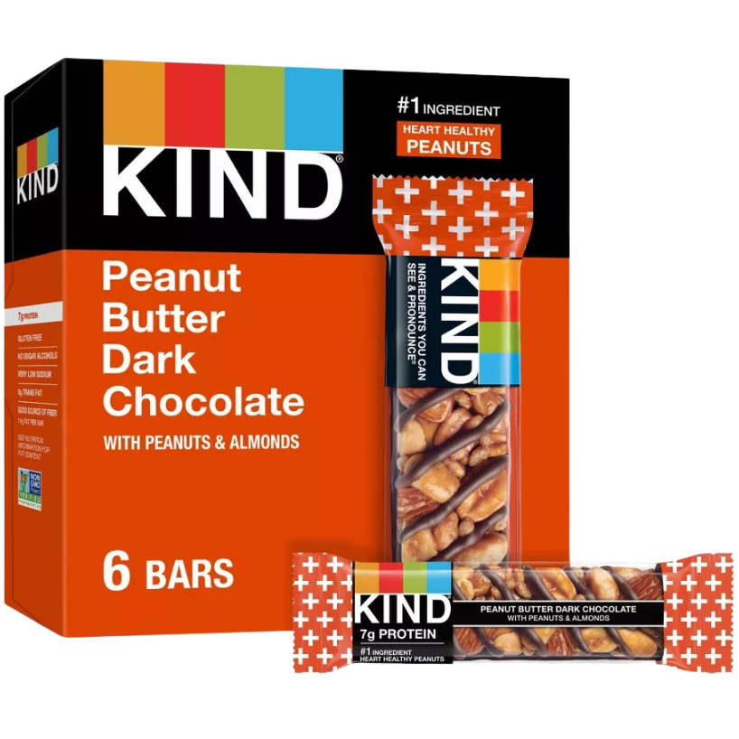 Peanut Butter Dark Chocolate Bars (6 CT)