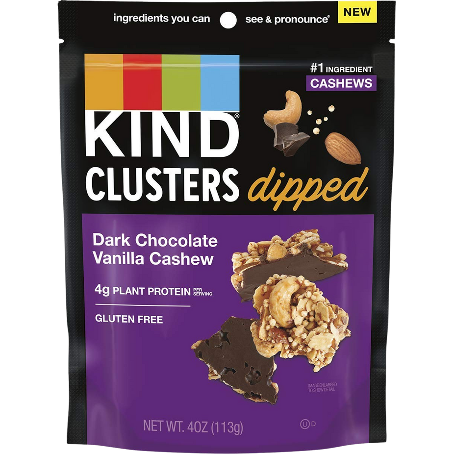 Dark Chocolate Vanilla Cashew Dipped Clusters