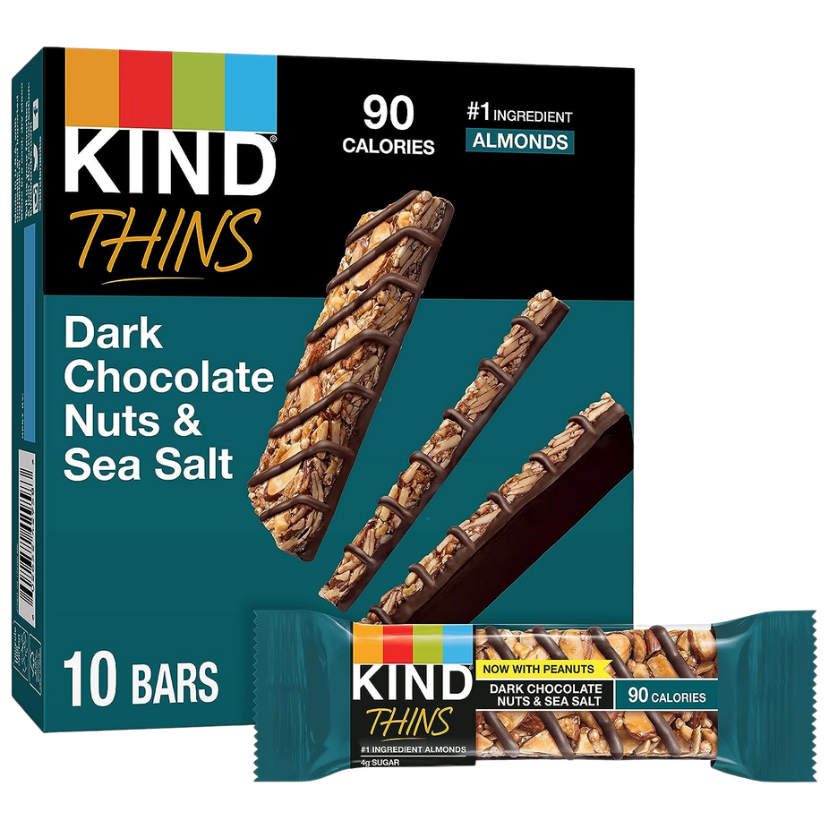 Dark Chocolate Nuts & Sea Salt Thins Bar (10 CT)