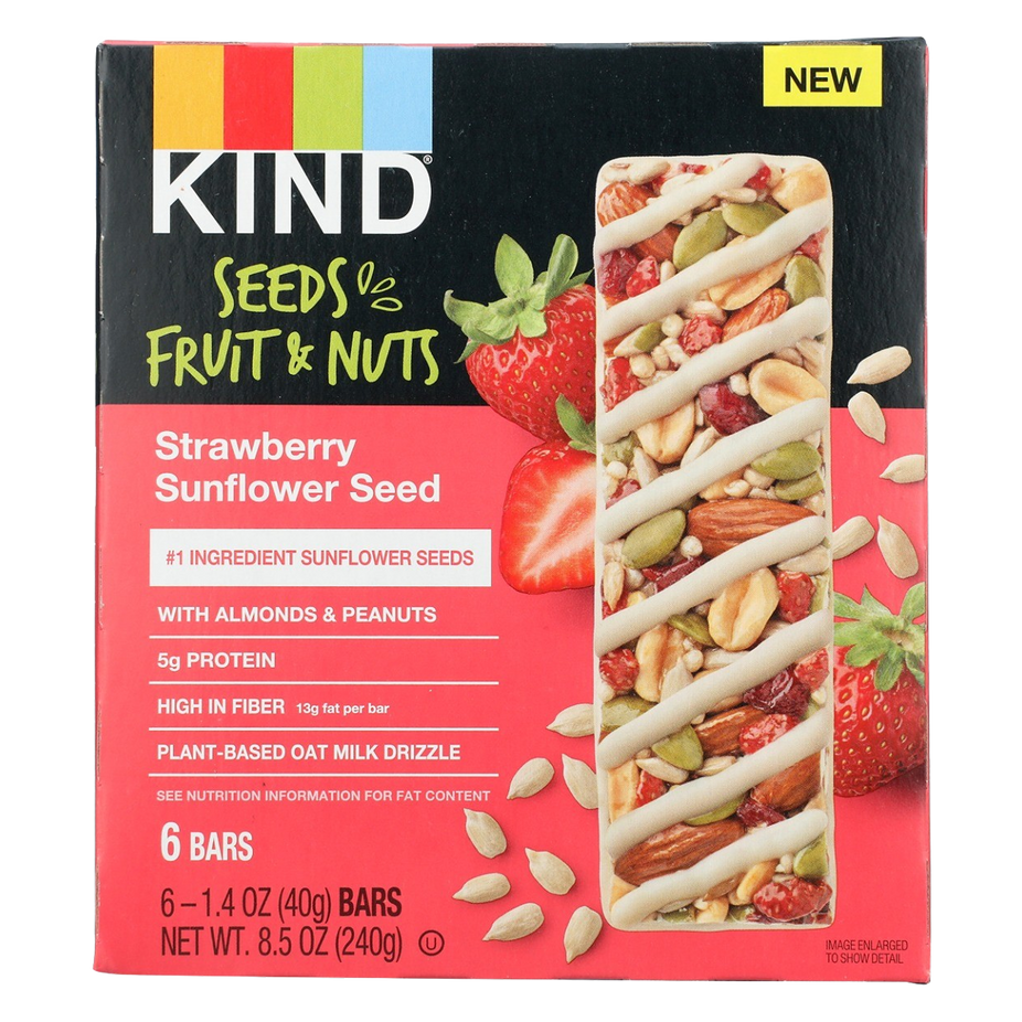 Seeds Fruit & Nuts Snack Bars - Strawberry Sunflower Seed (6 CT)