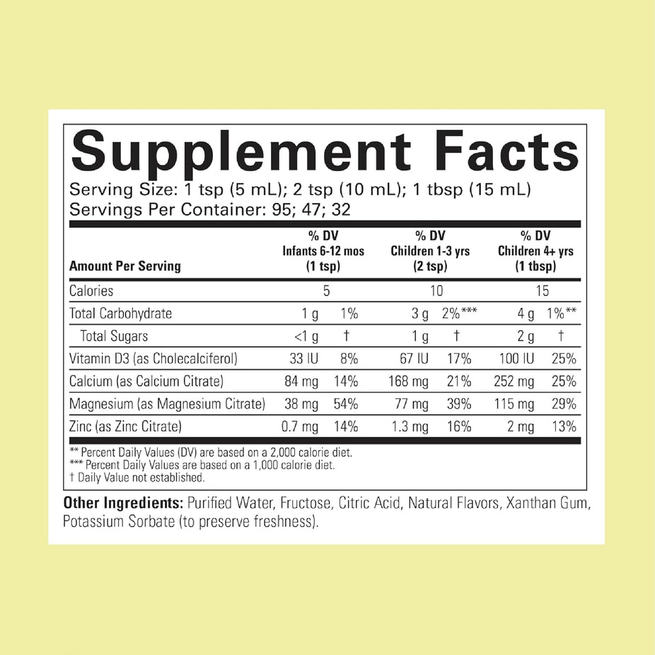 Liquid Calcium With Magnesium, Natural Orange Flavor