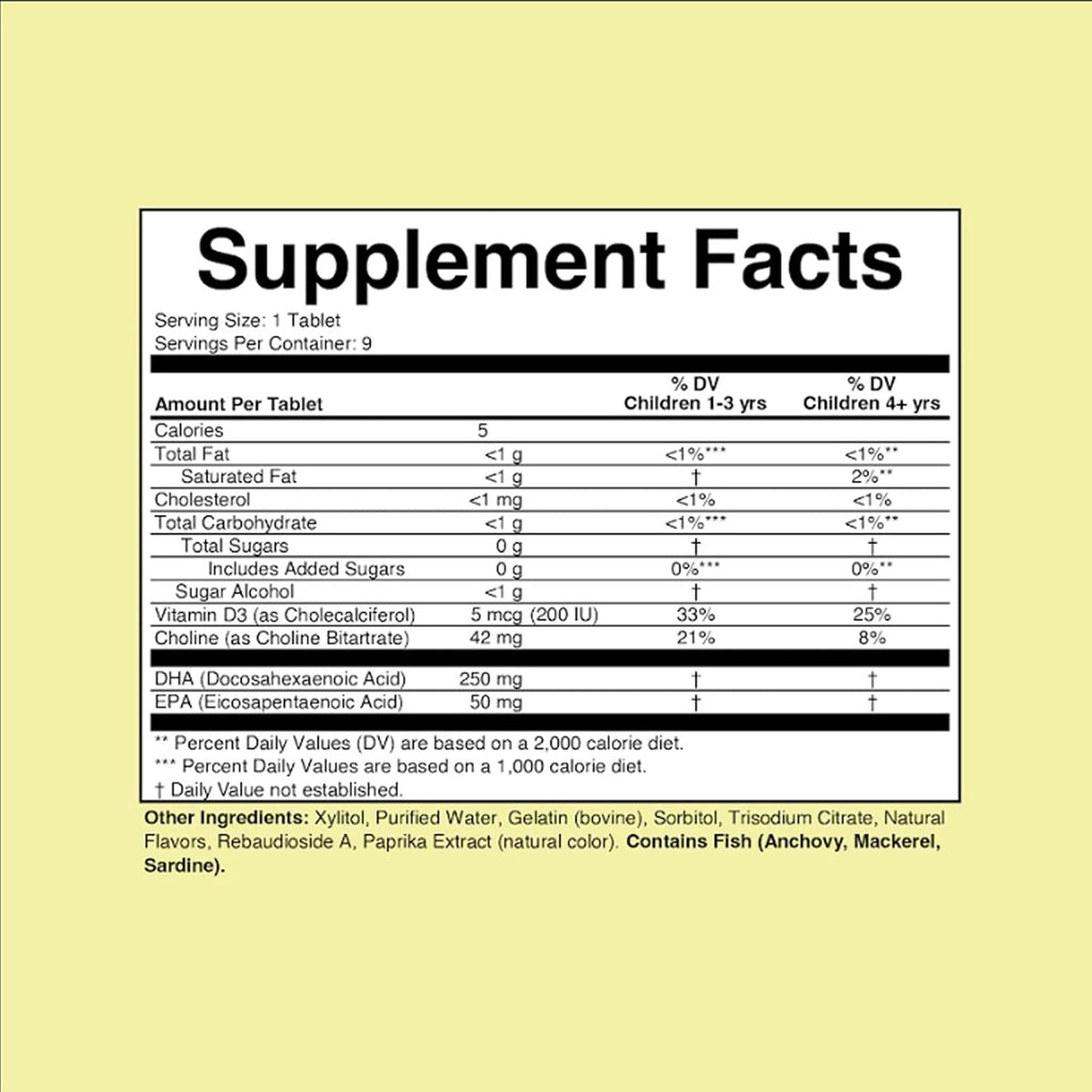 Childlife Essentials Omega 3 Dha Choline Softmelts Natural Passion