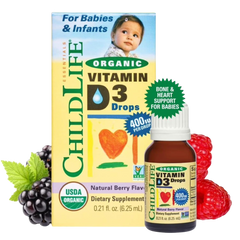 Organic Vitamin D3 Drops For Babies And Infants Natural Berry Flavor