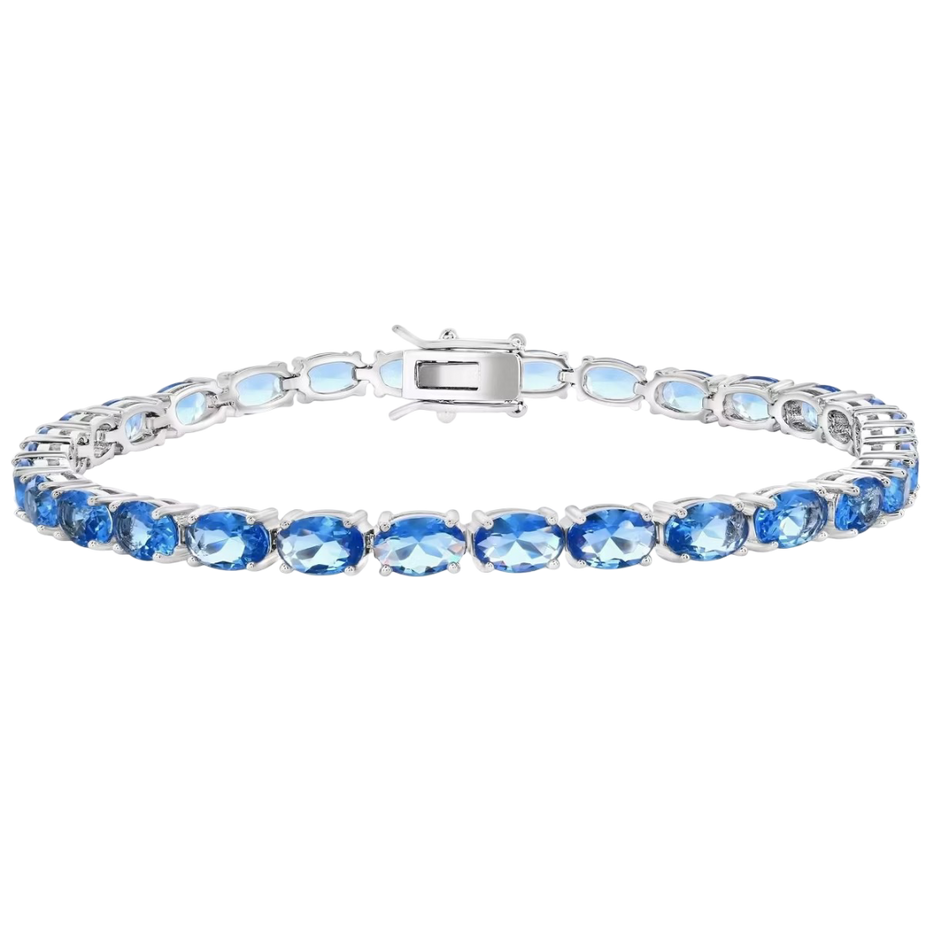 Oval Cut Created Tennis Bracelet