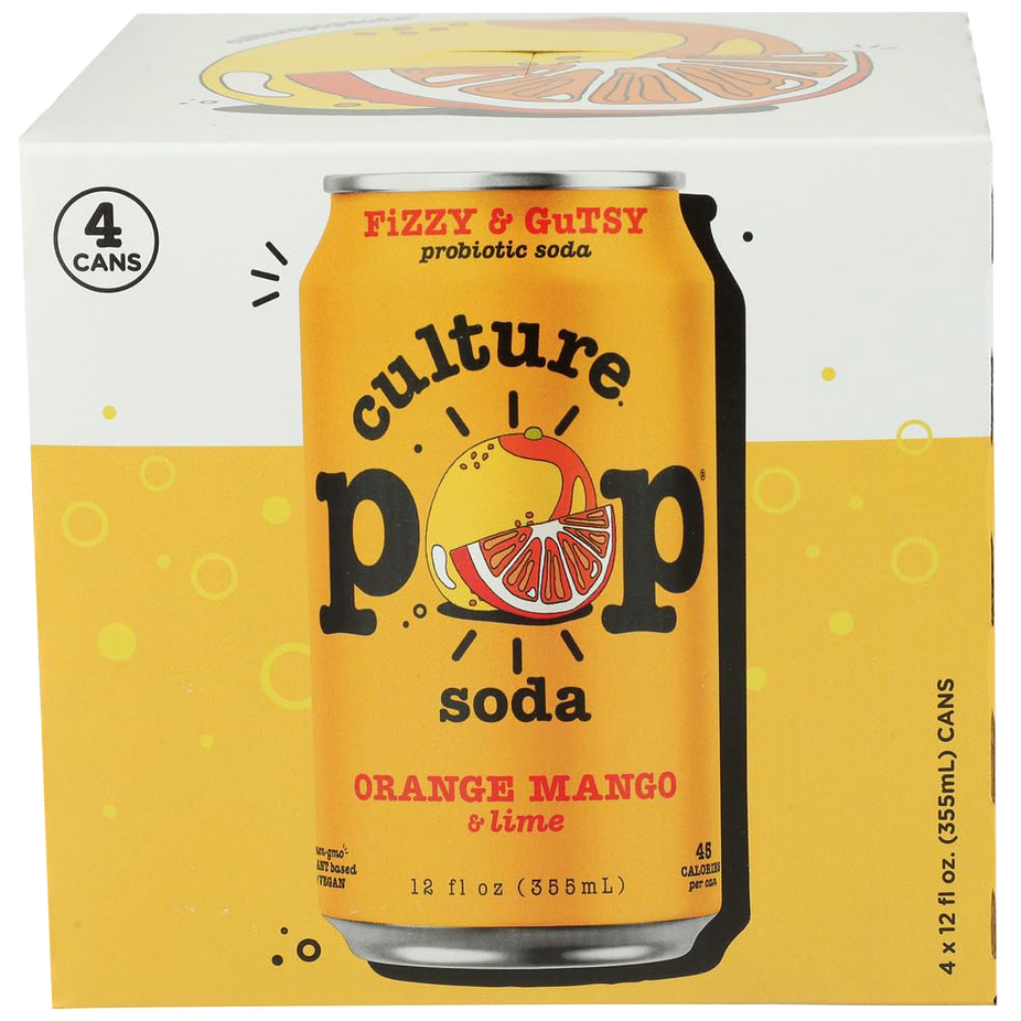 Orange Mango Lime Probiotic Soda (4 Pack)