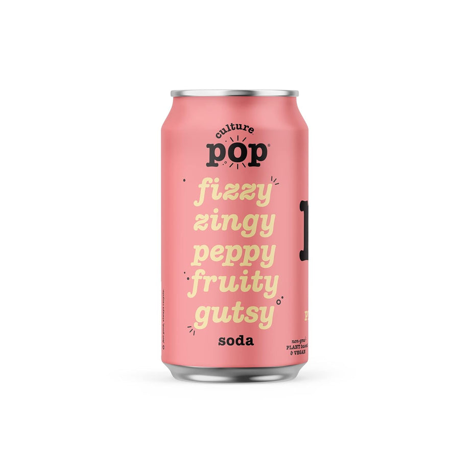 Pink Grapefruit & Ginger Probiotic Soda (12 Pack)