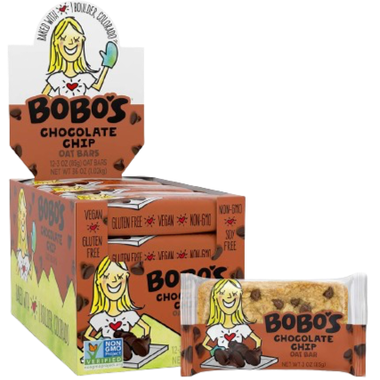 Gluten Free Vegan Oat Chocolate Chip Bar (12 Pack)