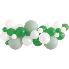 Ivory White & Matte Green Latex Balloon Arch Kit (27 CT)