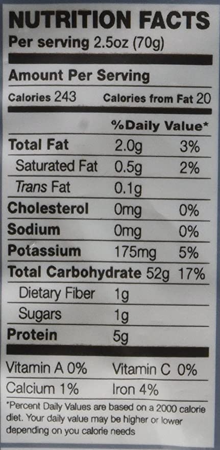 Nutrition Information - Organic Brown Rice Ramen