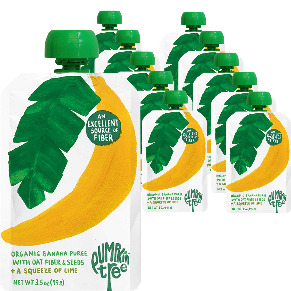 Banana Puree with Oat Fiber & Seeds + A Squeeze of Lime (10 Pack)