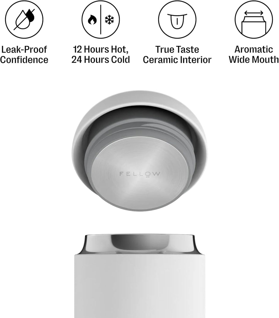 16oz Carter Everywhere Wide Travel Mug - White