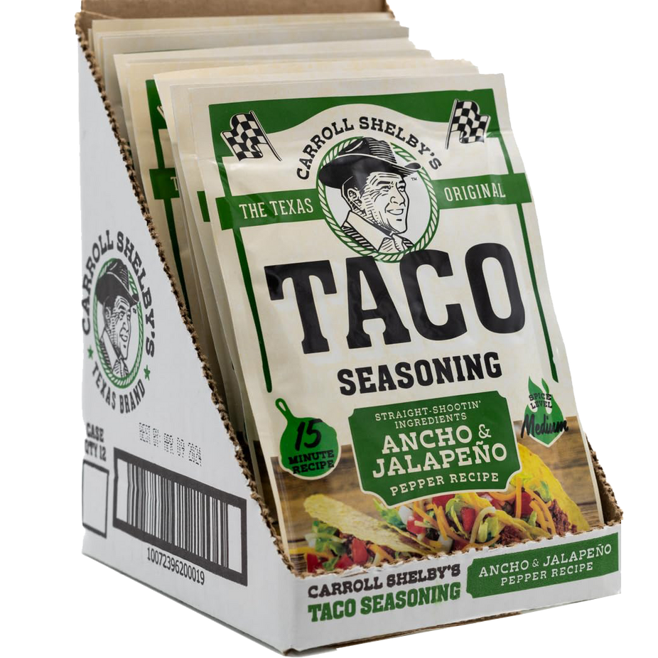 Ancho and Jalapeno Medium Taco Seasoning (12 Pack)