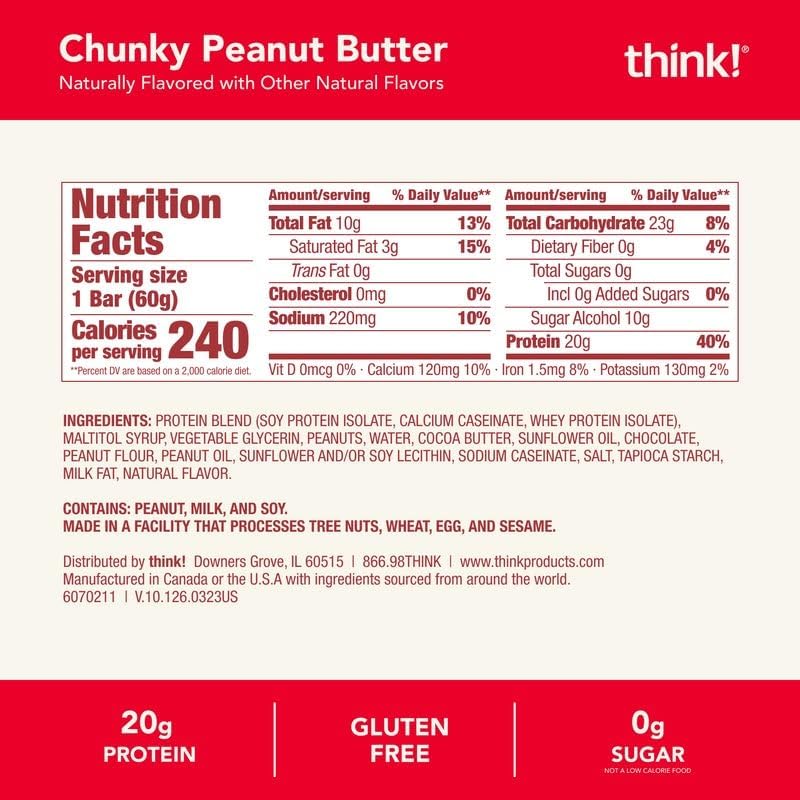 Chunky Peanut Butter Protein Bar (10 CT)