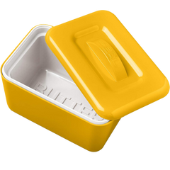 Double Walled Insulated Butter Dish - Mustard