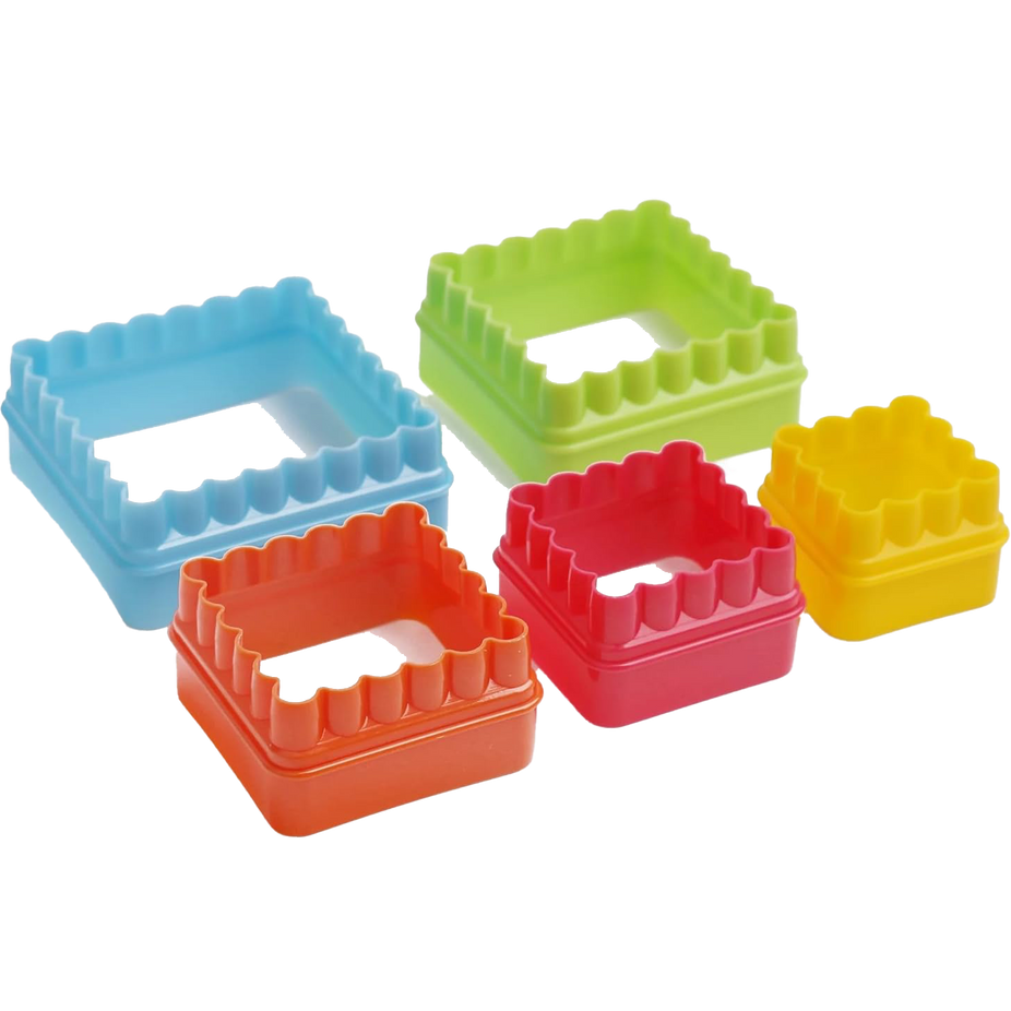 Square Cookie Cutter Set - Assorted Colors (5 Piece)
