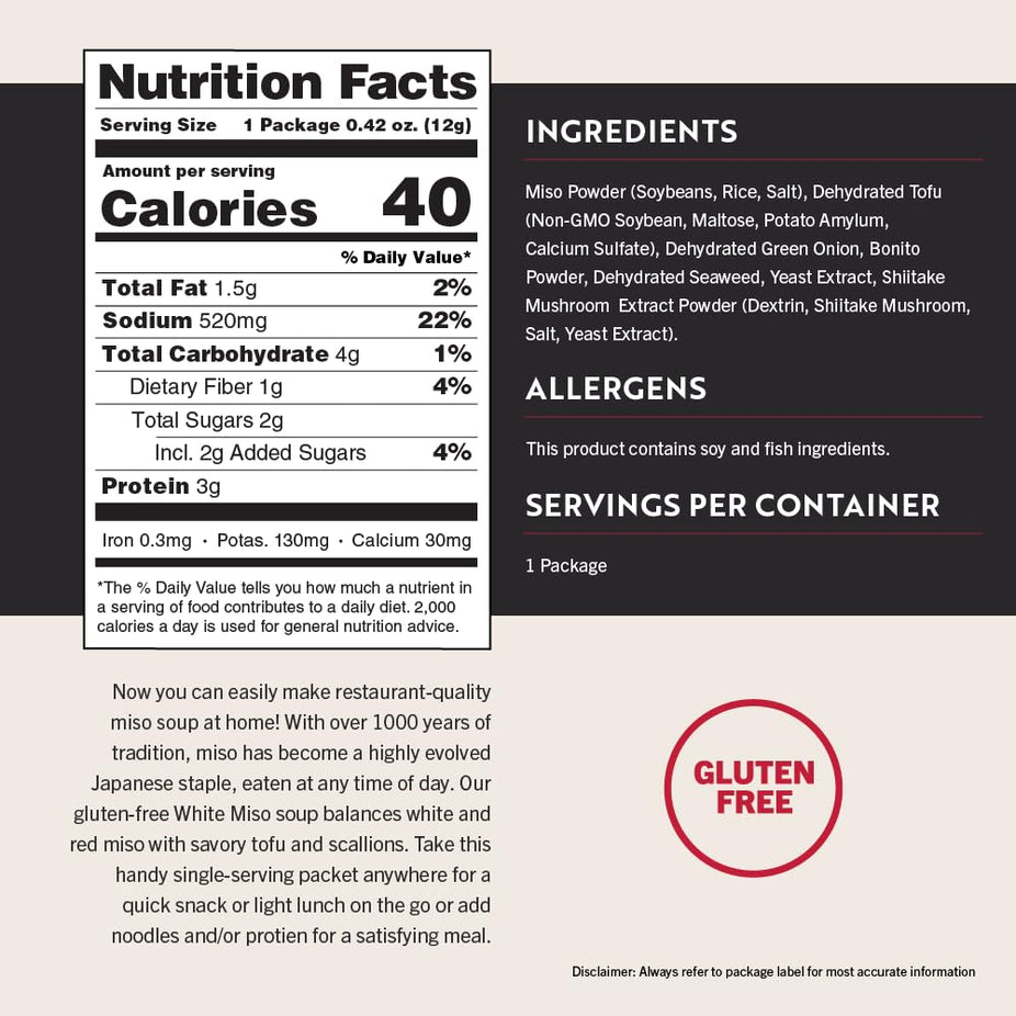White Miso Soup Mix (36 Pack)