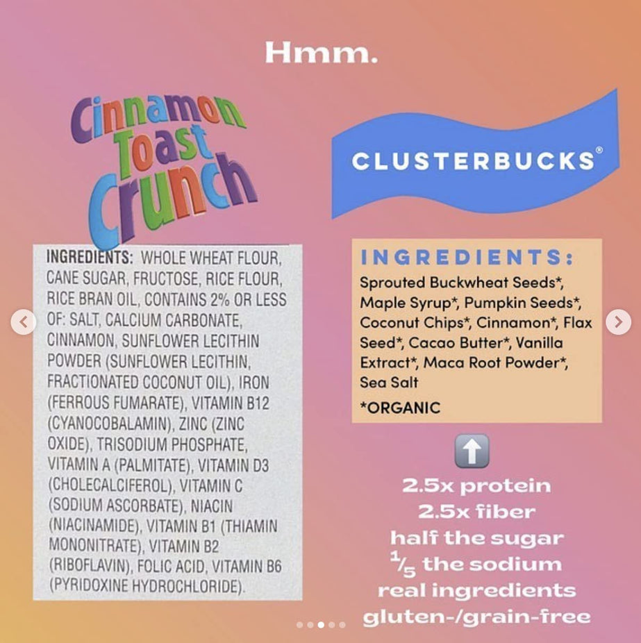 Organic Snickerdoodle Clusterbucks Granola