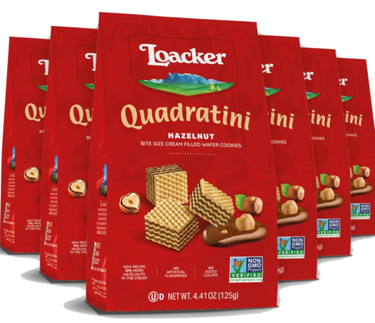 Quadratini Hazelnut Wafers (6 Pack)