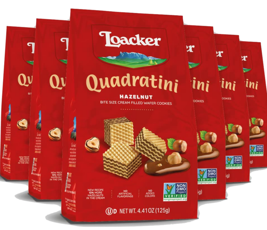 Quadratini Hazelnut Wafers (6 Pack)