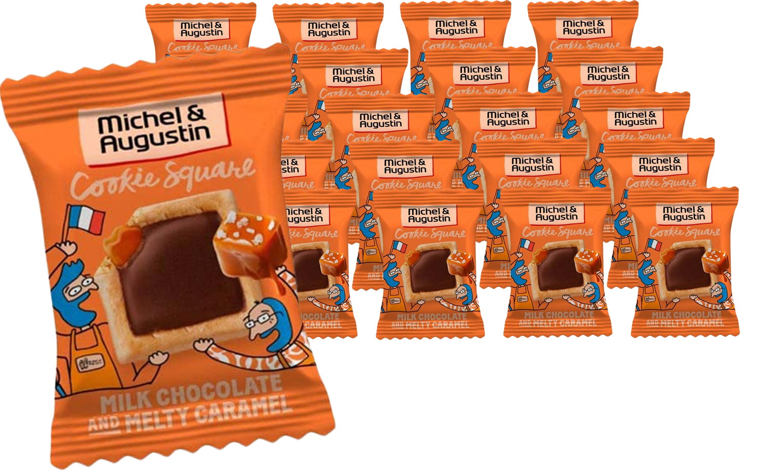 Milk Chocolate And Caramel Mini Cookies (20 Pack)