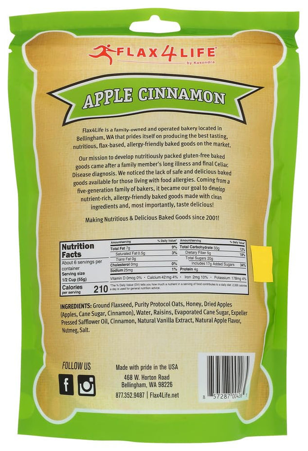 Apple Cinnamon Flax Granola