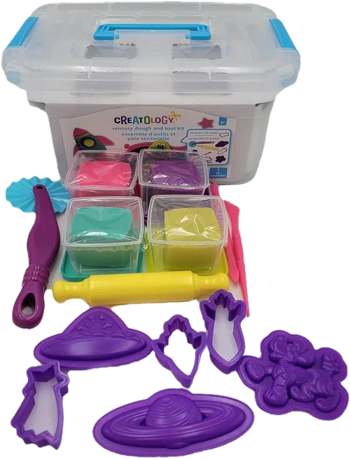 Dough 14Pc Play Set Space (4 CT Dough + Tools)