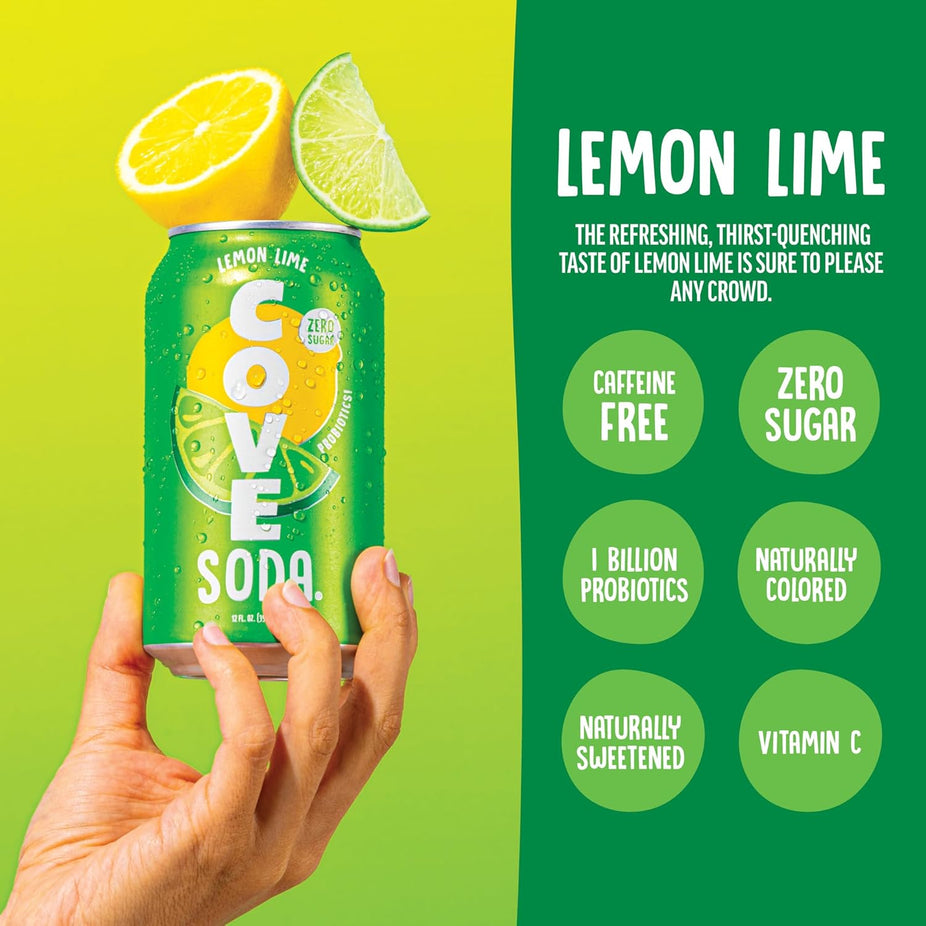 Probiotic Lemon-Lime Soda (12 Pack)
