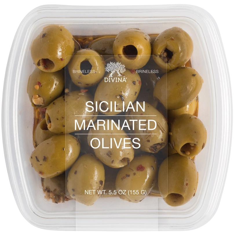 Sicilian Herb Pitted Olives Cup
