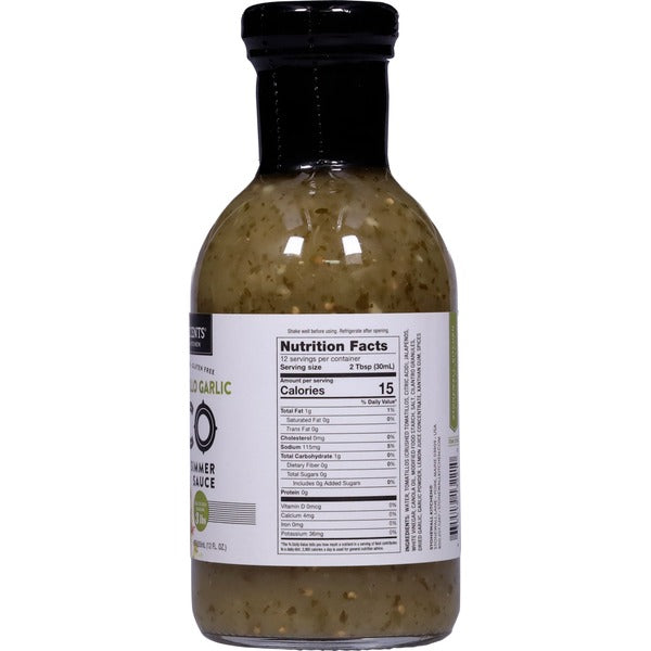 Tangy Tomatillo Garlic Taco Sauce