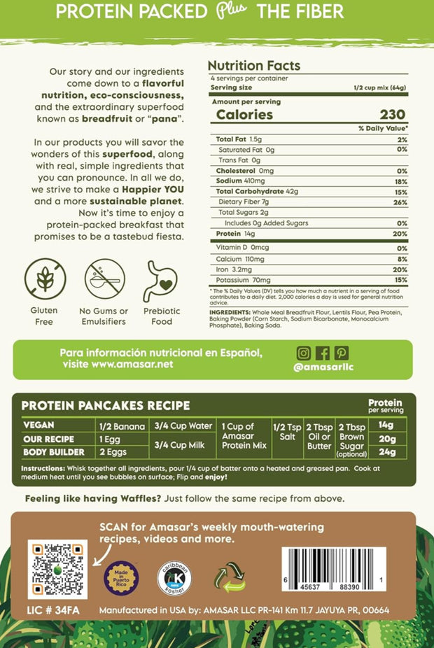 Protein Breadfruit Pancake and Waffle Mix
