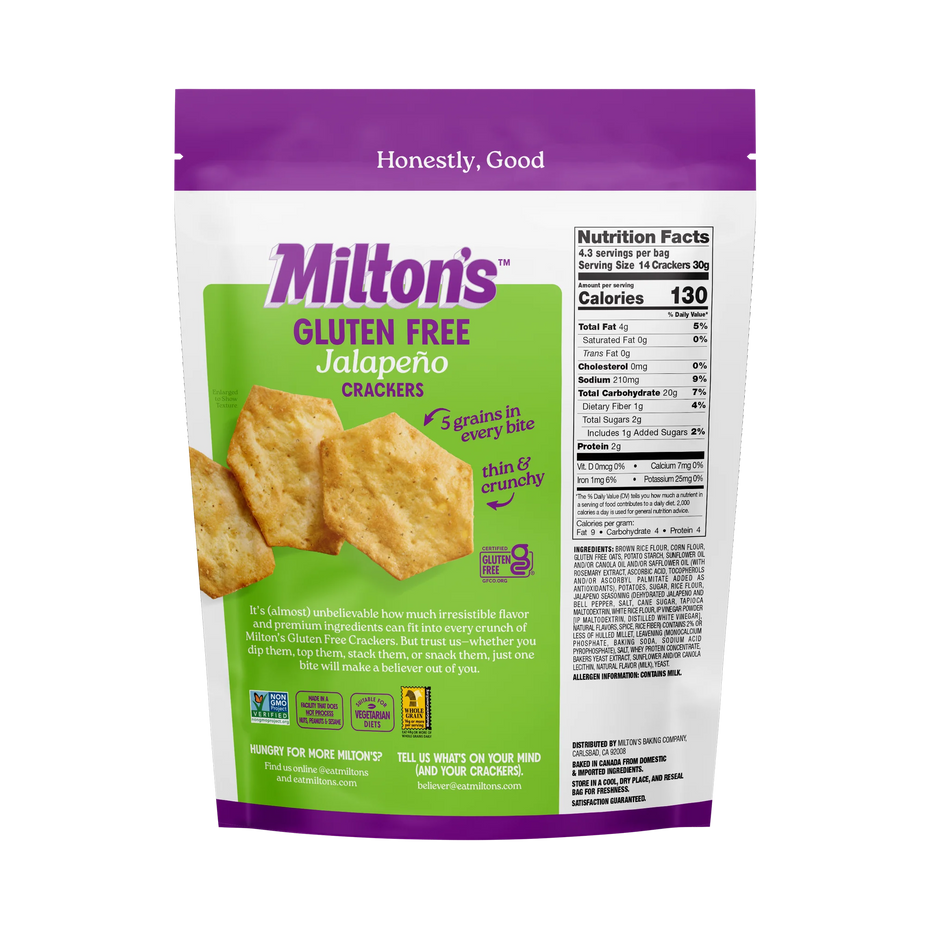Jalapeño Gluten-Free Crackers