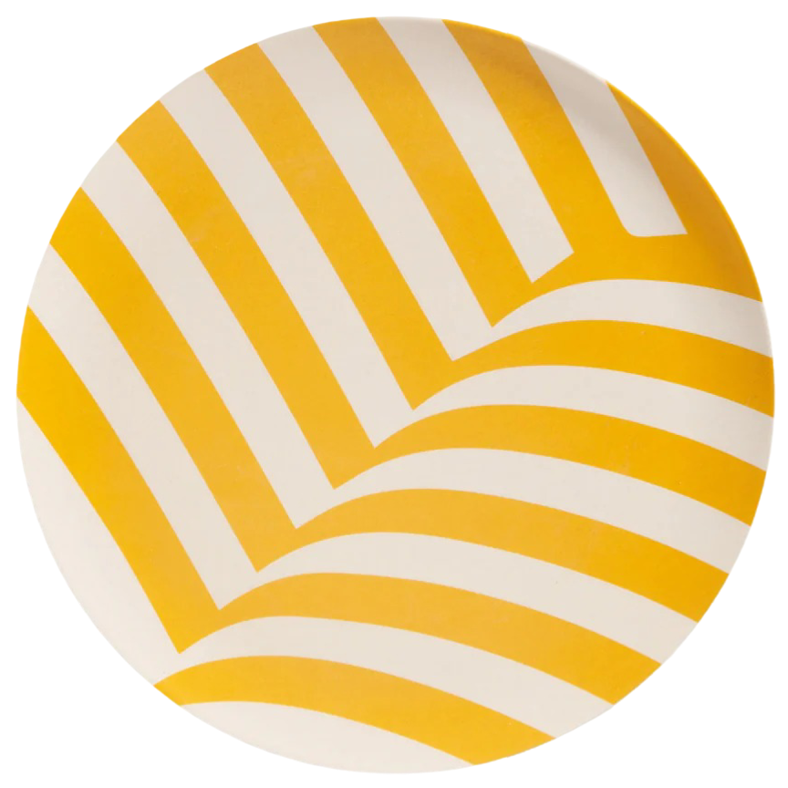 Bamboo Dinner Plate Set in Waves (4 CT)